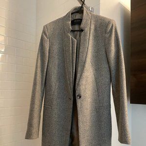 Overcoat, Grey, Zara, Size XS
